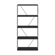 Furinno Rata 5-Tier Flat Base Shelf Display Rack Wide in Americano