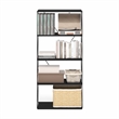 Furinno Rata 5-Tier Flat Base Shelf Display Rack Wide in Americano