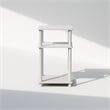 Furinno JUST 3-Tier Turn-N-Tube End Table in 1-Pack in White