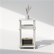 Furinno JUST 3-Tier Turn-N-Tube End Table in 1-Pack in White