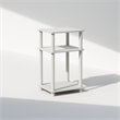 Furinno JUST 3-Tier Turn-N-Tube End Table in 1-Pack in White
