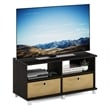 Furinno ANDREY Entertainment Center with Bin Drawers in Dark Espresso