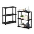 Furinno TURN-S-TUBE 3-Tier Shelf Display Rack in Americano Set of 2