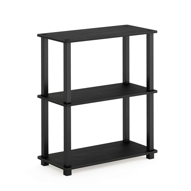 Furinno TURN-S-TUBE 3-Tier Shelf Display Rack in Americano Set of 2
