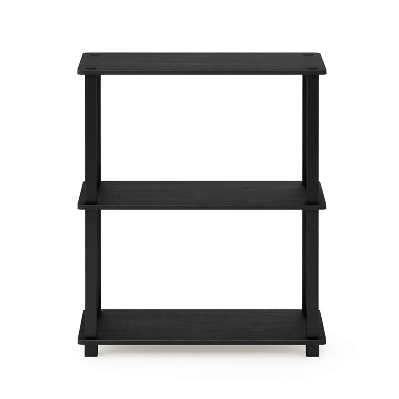 Furinno TURN-S-TUBE 3-Tier Shelf Display Rack in Americano Set of 2
