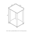 Furinno TURN-N-TUBE End Table Corner Shelves in Set of 2
