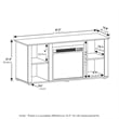 Furinno JENSEN TV Stand with Fireplace in Solid White