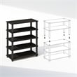 Furinno TURN-S-TUBE 3-Tier Stackable Shoe Rack in Espresso Set of 2
