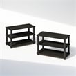 Furinno TURN-S-TUBE 3-Tier Stackable Shoe Rack in Espresso Set of 2