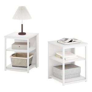Furinno CAMNUS End Table in Set of 2 Solid White