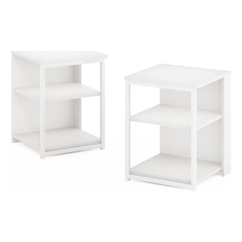 Furinno CAMNUS End Table in Set of 2 Solid White