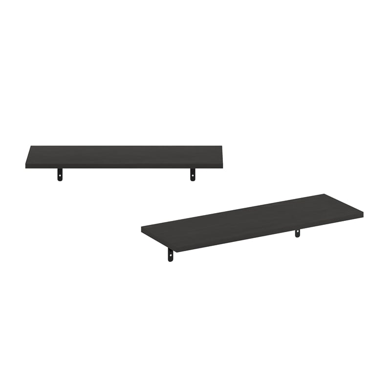 Furinno ROSSI 23-Inch Wall Mounted Floating Shelves in Espresso Set of 2