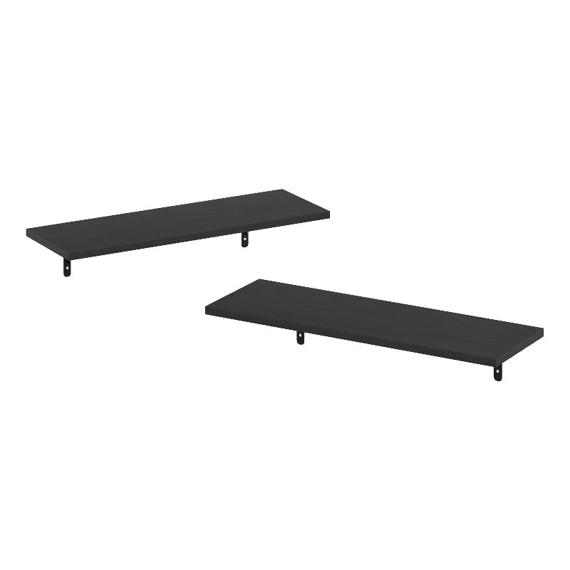 Furinno ROSSI 23-Inch Wall Mounted Floating Shelves in Espresso Set of 2
