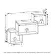 Furinno ROSSI Interweave Wall Mount Floating Shelf in Set of 3 Espresso