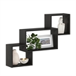 Furinno ROSSI Interweave Wall Mount Floating Shelf in Set of 3 Espresso