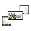 Furinno ROSSI Interweave Wall Mount Floating Shelf in Set of 3 Espresso