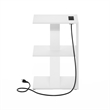 Furinno Boyate Sofa End Table with USB Type-C Charging Port in White