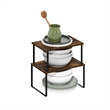 Furinno Ravel Stackable Kitchen Counter Shelves in Set of 2 Amber Pine