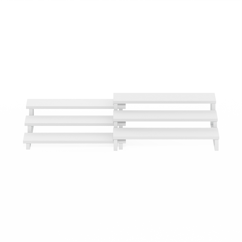 Furinno Ravel 3-Tier Nestable Spice Rack Organizer in Set of 2 White