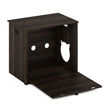 Furinno PELI Small Cat Litter Box Enclosure with Single Door in Ebony