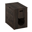 Furinno PELI Small Cat Litter Box Enclosure with Single Door in Ebony