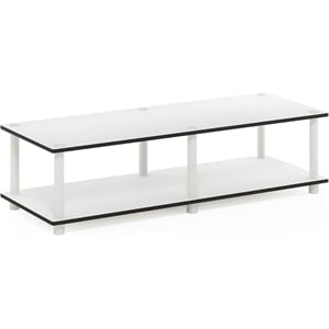 Furinno JUST No Tools Wide TV Stand in Plain White