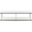 Furinno JUST No Tools Wide TV Stand in Plain White