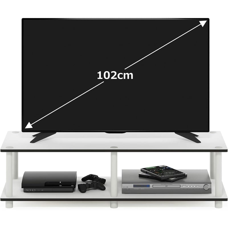Furinno Just No Tools Wide TV Stand in Plain White