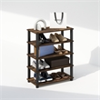 Furinno TURN-S-TUBE 3-Tier Stackable Shoe Rack in Amber Pine Set of 2