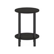 Furinno TURN-N-TUBE 2-Tier Round Wooden End Table in Espresso