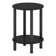 Furinno TURN-N-TUBE 2-Tier Round Wooden End Table in Espresso