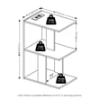 Furinno Boyate Sofa End Table with USB Type-C Charging Port in Espresso