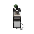 Furinno Boyate Sofa End Table with USB Type-C Charging Port in Espresso