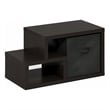 Furinno VIOLA Multipurpose Shelf with Bin in Dark Oak