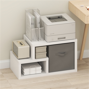 Furinno VIOLA Multipurpose Shelf in with Bin in White