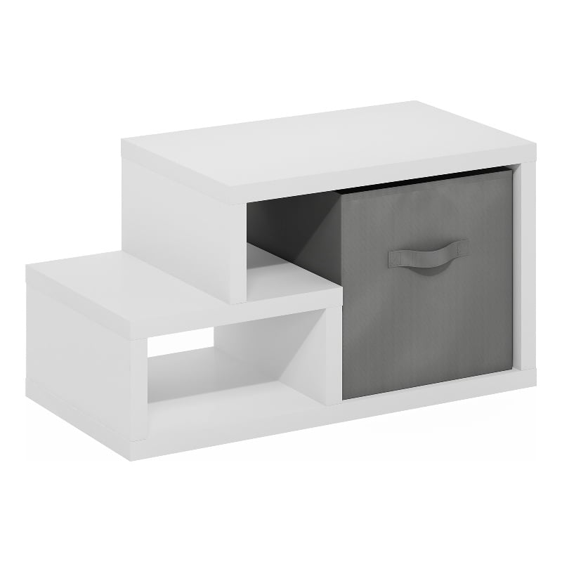 Furinno VIOLA Multipurpose Shelf in with Bin in White