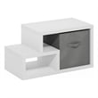 Furinno VIOLA Multipurpose Shelf in with Bin in White