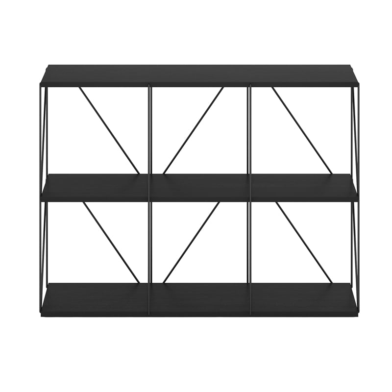 Furinno Rata 3 x 2 Flat Base Shelf Display Rack in Americano