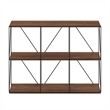 Furinno Rata 3 x 2 Flat Base Shelf Display Rack in Columbia Walnut