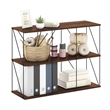 Furinno Rata 3 x 2 Flat Base Shelf Display Rack in Columbia Walnut