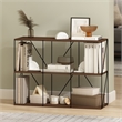 Furinno Rata 3 x 2 Flat Base Shelf Display Rack in Columbia Walnut
