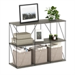 Furinno Rata 3 x 2 Flat Base Shelf Display Rack in French Oak Grey