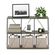 Furinno Rata 3 x 2 Flat Base Shelf Display Rack in French Oak Grey