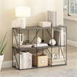 Furinno Rata 3 x 2 Flat Base Shelf Display Rack in French Oak Grey