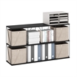 Furinno Rata 4 x 2 Flat Base Shelf Display Rack in Americano