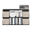 Furinno Rata 4 x 2 Flat Base Shelf Display Rack in Americano
