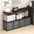 Furinno Rata 4 x 2 Flat Base Shelf Display Rack in Americano