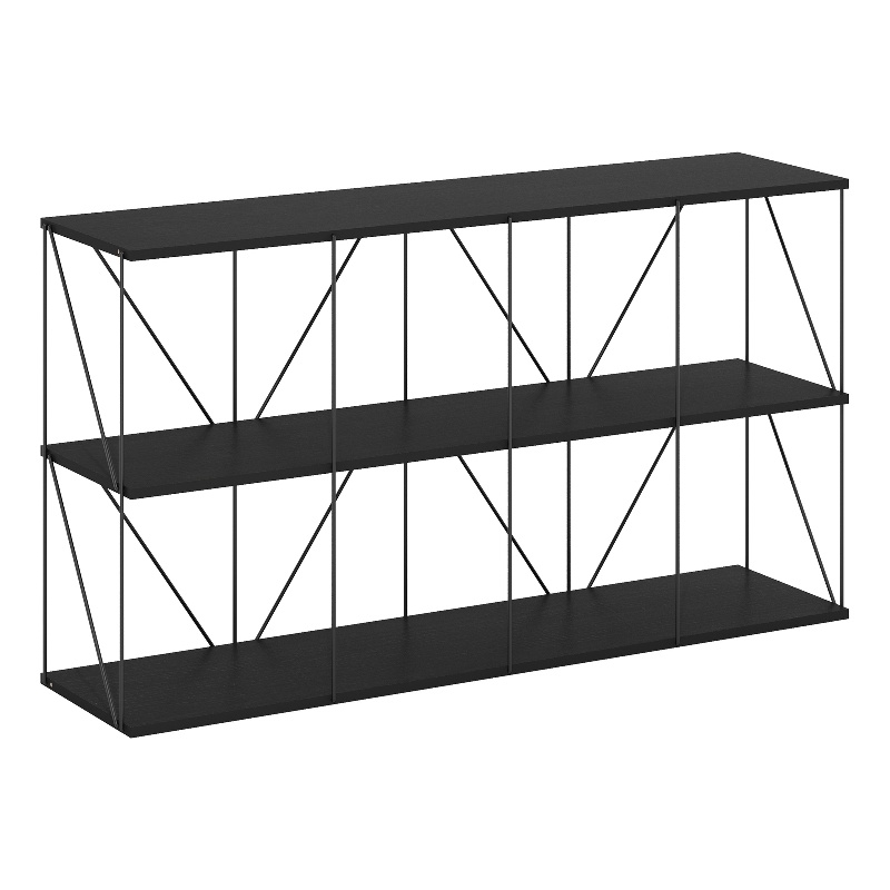 Furinno Rata 4 x 2 Flat Base Shelf Display Rack in Americano