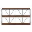 Furinno Rata 4 x 2 Flat Base Shelf Display Rack in Columbia Walnut