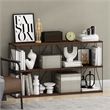 Furinno Rata 4 x 2 Flat Base Shelf Display Rack in Columbia Walnut